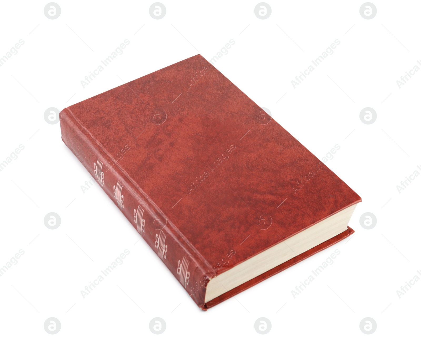 Photo of Closed color hardcover book isolated on white