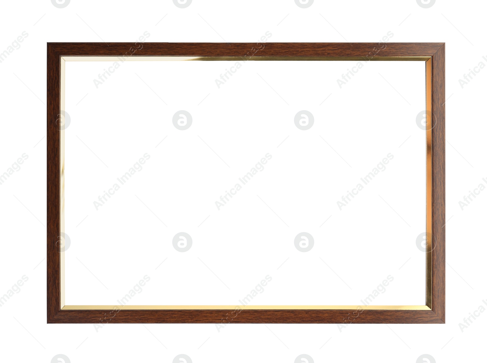 Image of Wooden frame isolated on white. For mirror, photo, picture, painting and others
