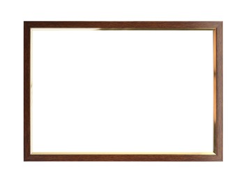 Wooden frame isolated on white. For mirror, photo, picture, painting and others