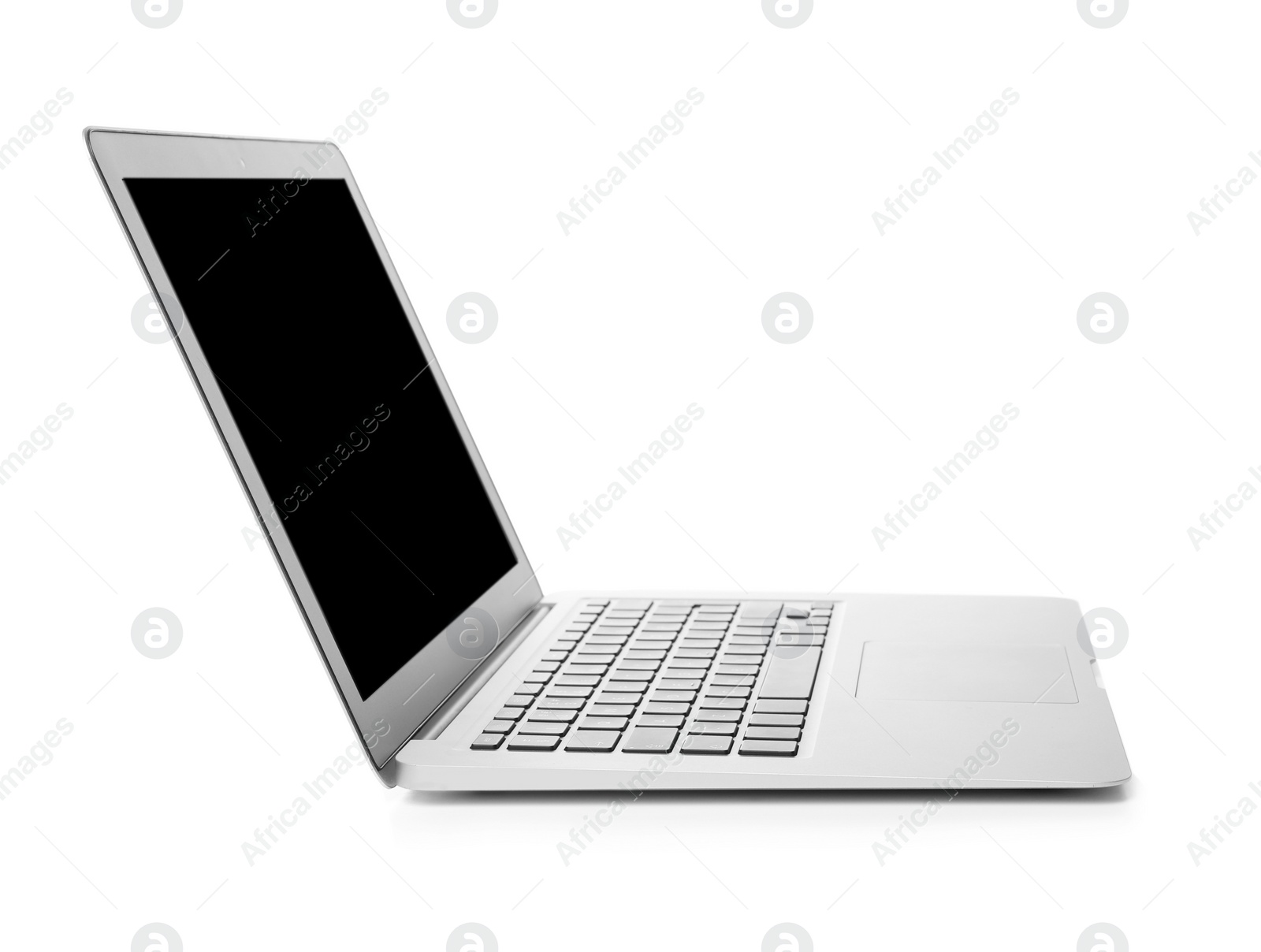 Photo of Laptop on white background. Modern technology