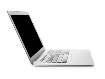 Laptop on white background. Modern technology