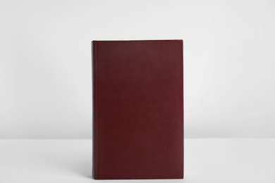 Blank book with hardcover on white background