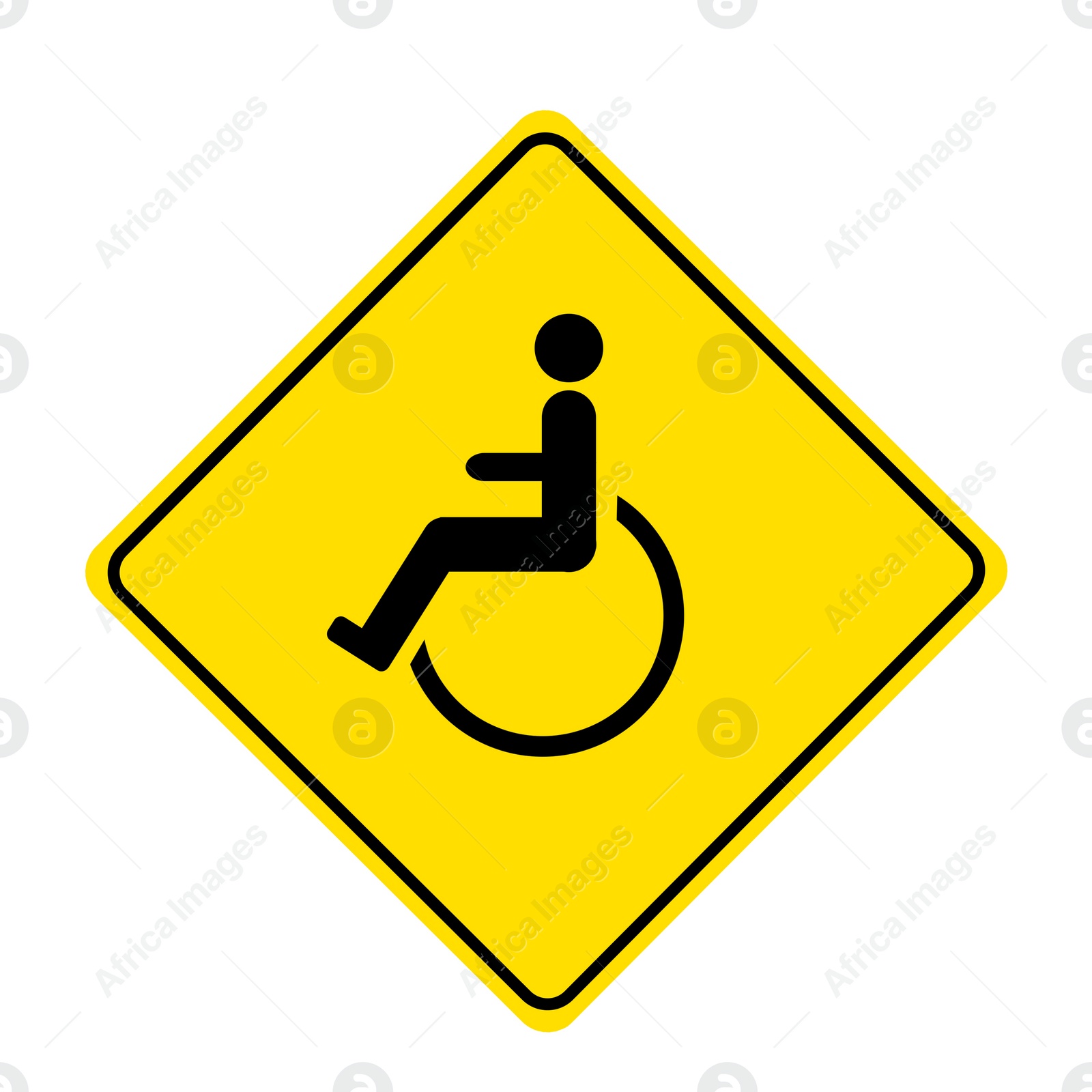 Illustration of Wheelchair symbol on white background. Disability sign, illustration