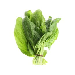 Bundle of fresh spinach isolated on white