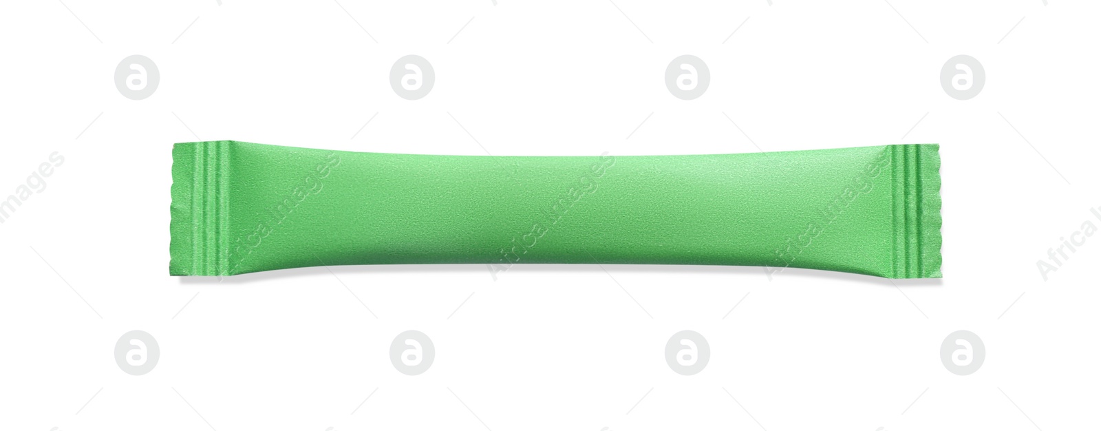 Photo of Green stick of sugar isolated on white