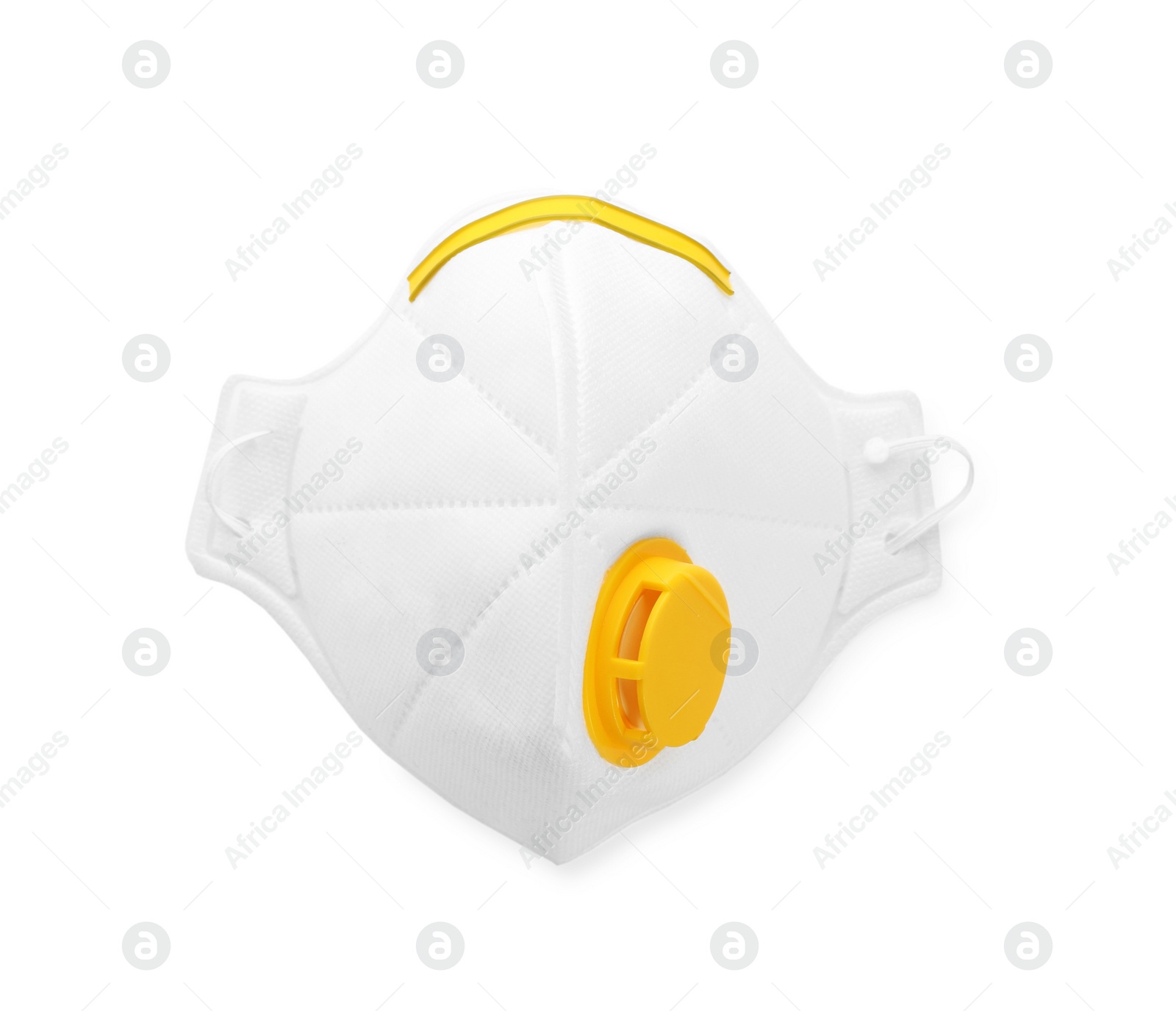 Photo of Respirator mask on white background. Safety equipment