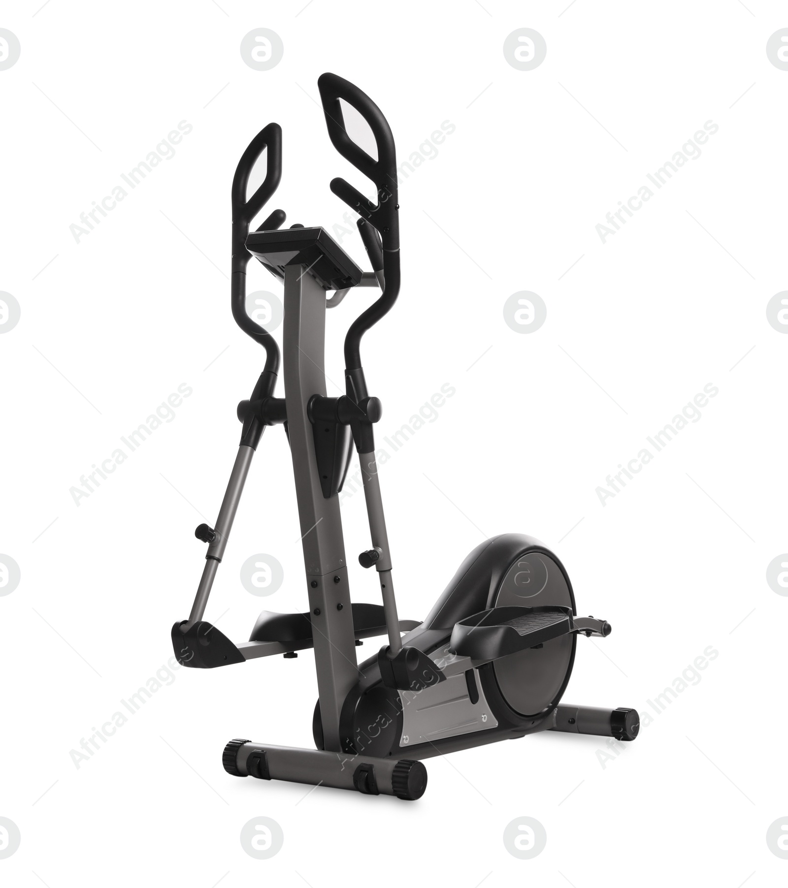 Photo of Modern elliptical machine cross trainer isolated on white