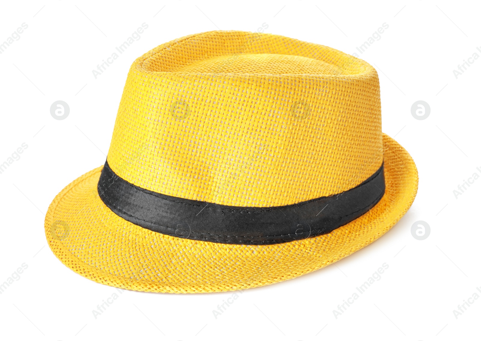 Photo of Summer hat on white background. Beach object