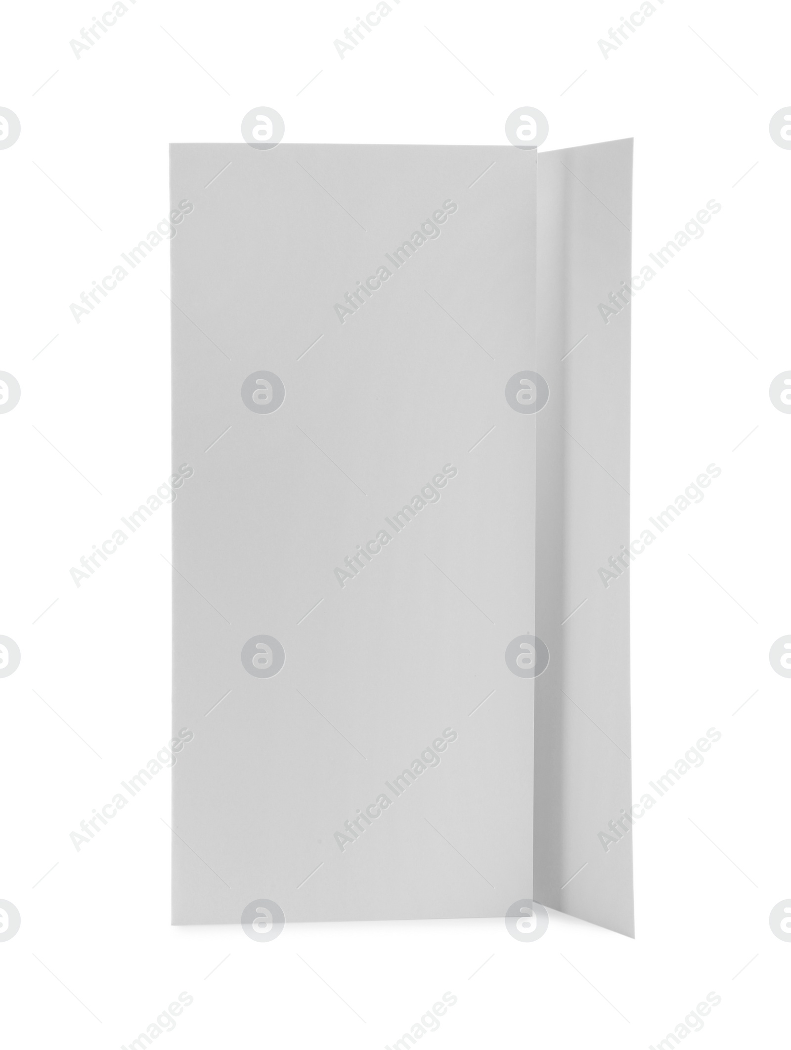 Photo of Blank paper brochure isolated on white. Mockup for design