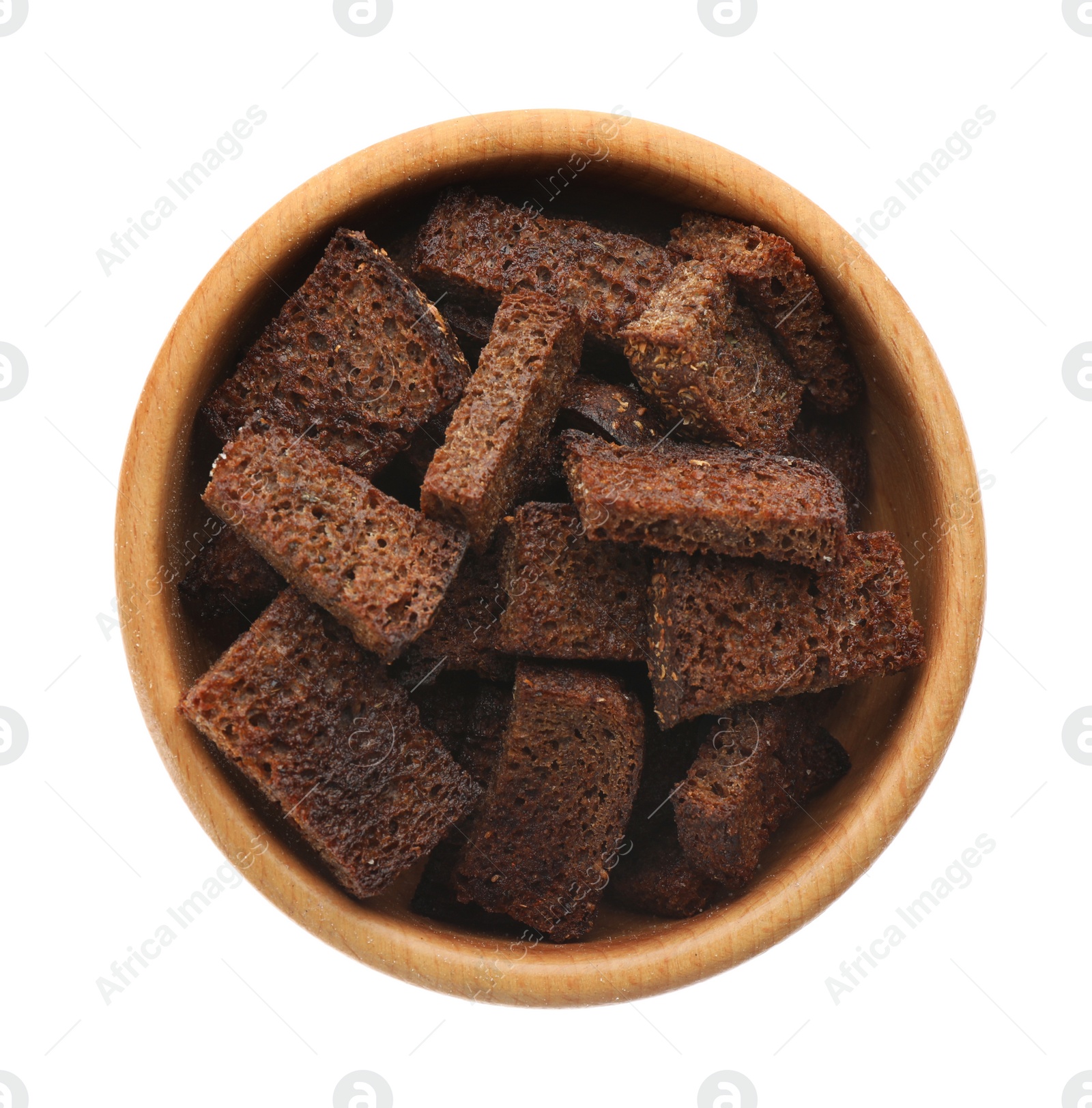 Photo of Delicious hard chucks in bowl on white background, top view