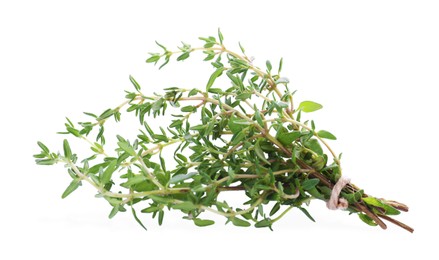 Photo of Bunch of fresh thyme isolated on white