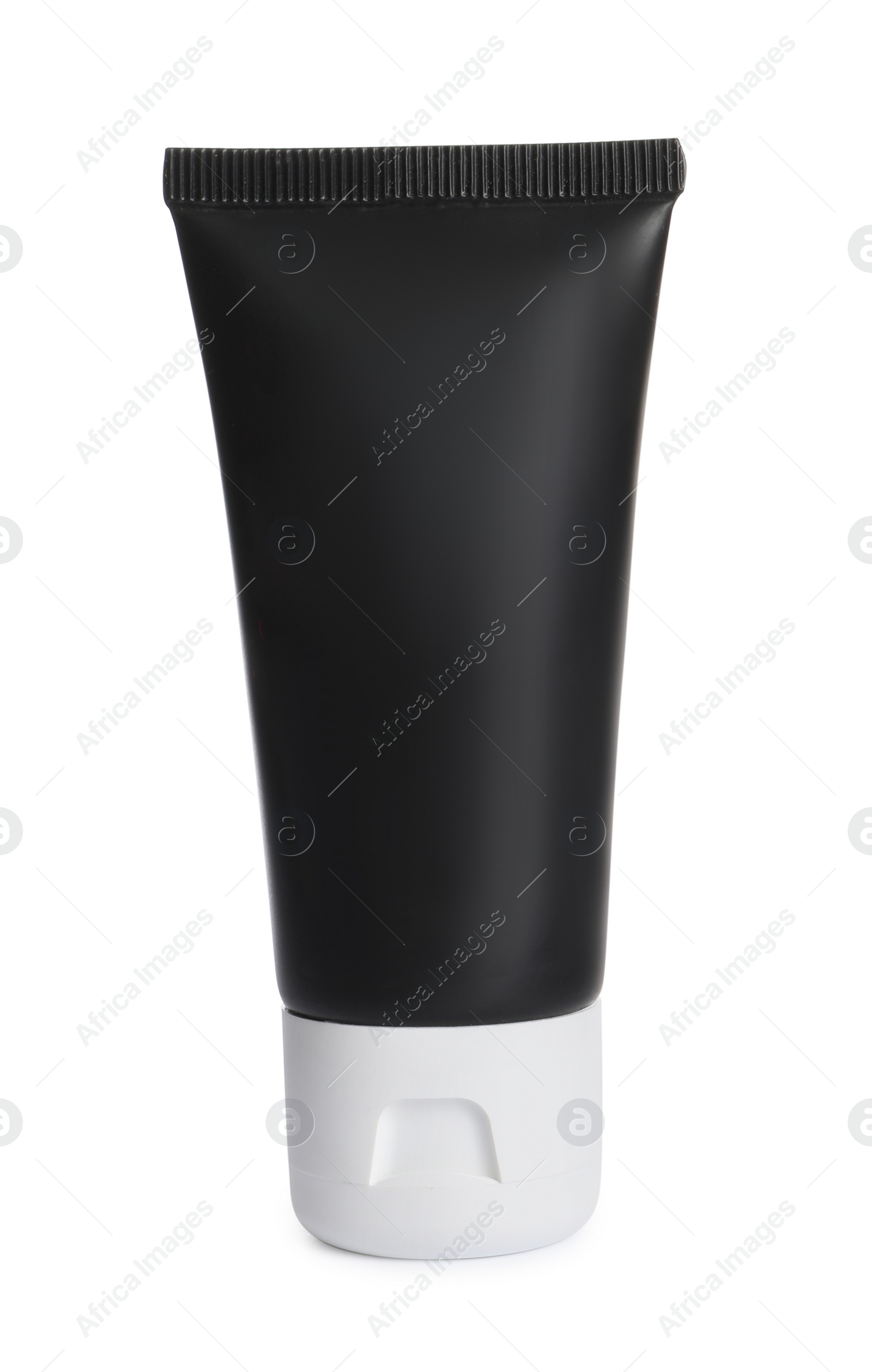 Photo of Tube of men's facial cream isolated on white. Mockup for design