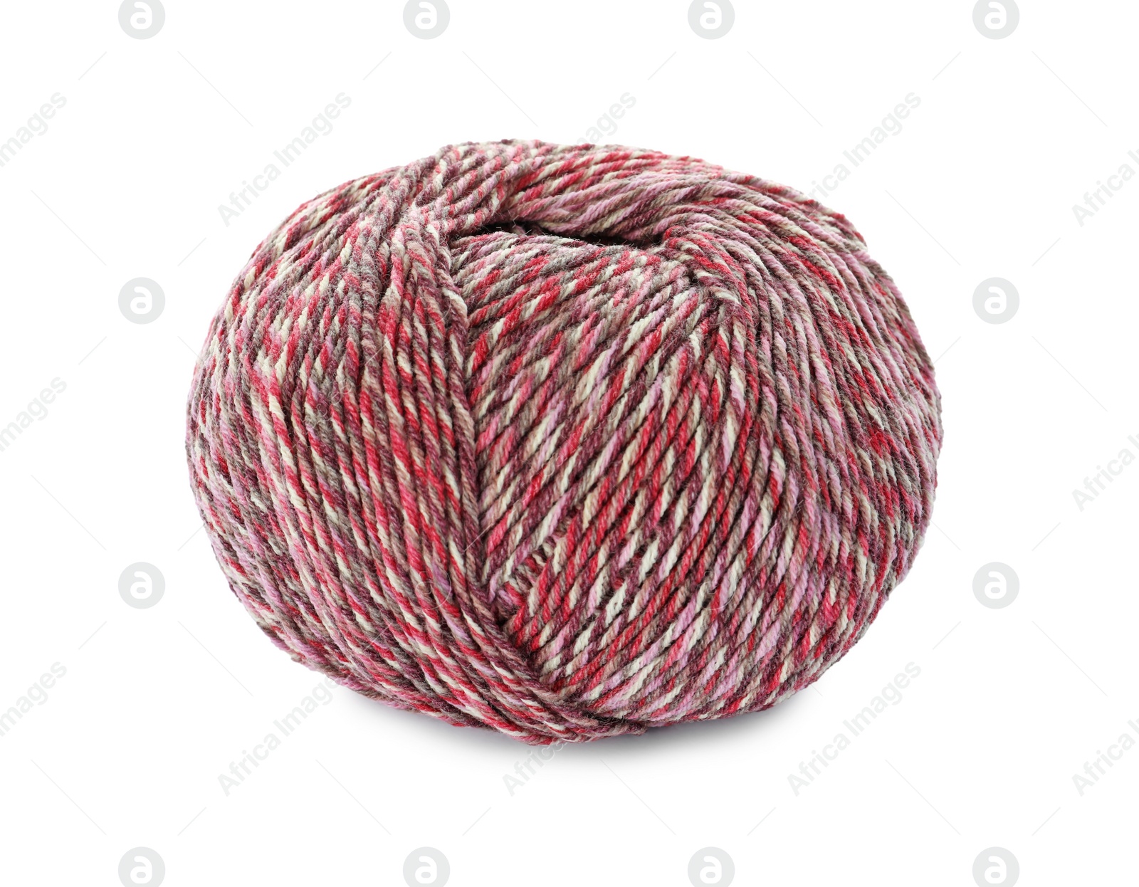Photo of Soft colorful woolen yarn on white background