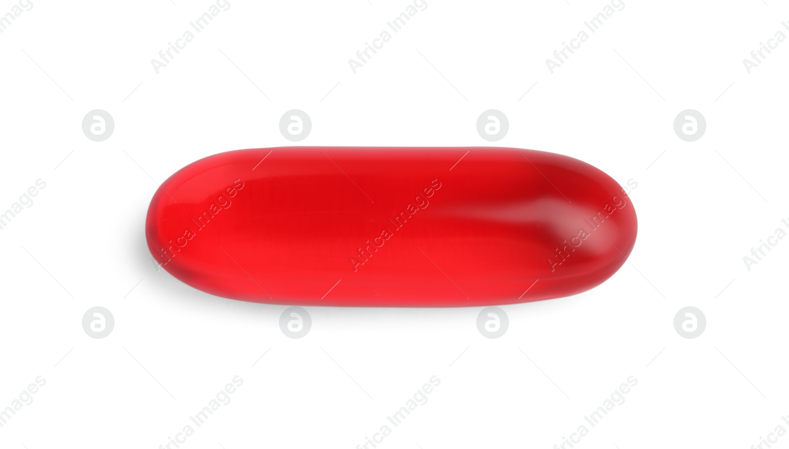 Photo of One pill isolated on white, top view