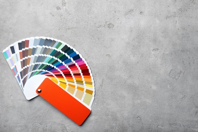 Photo of Color palette samples on light background