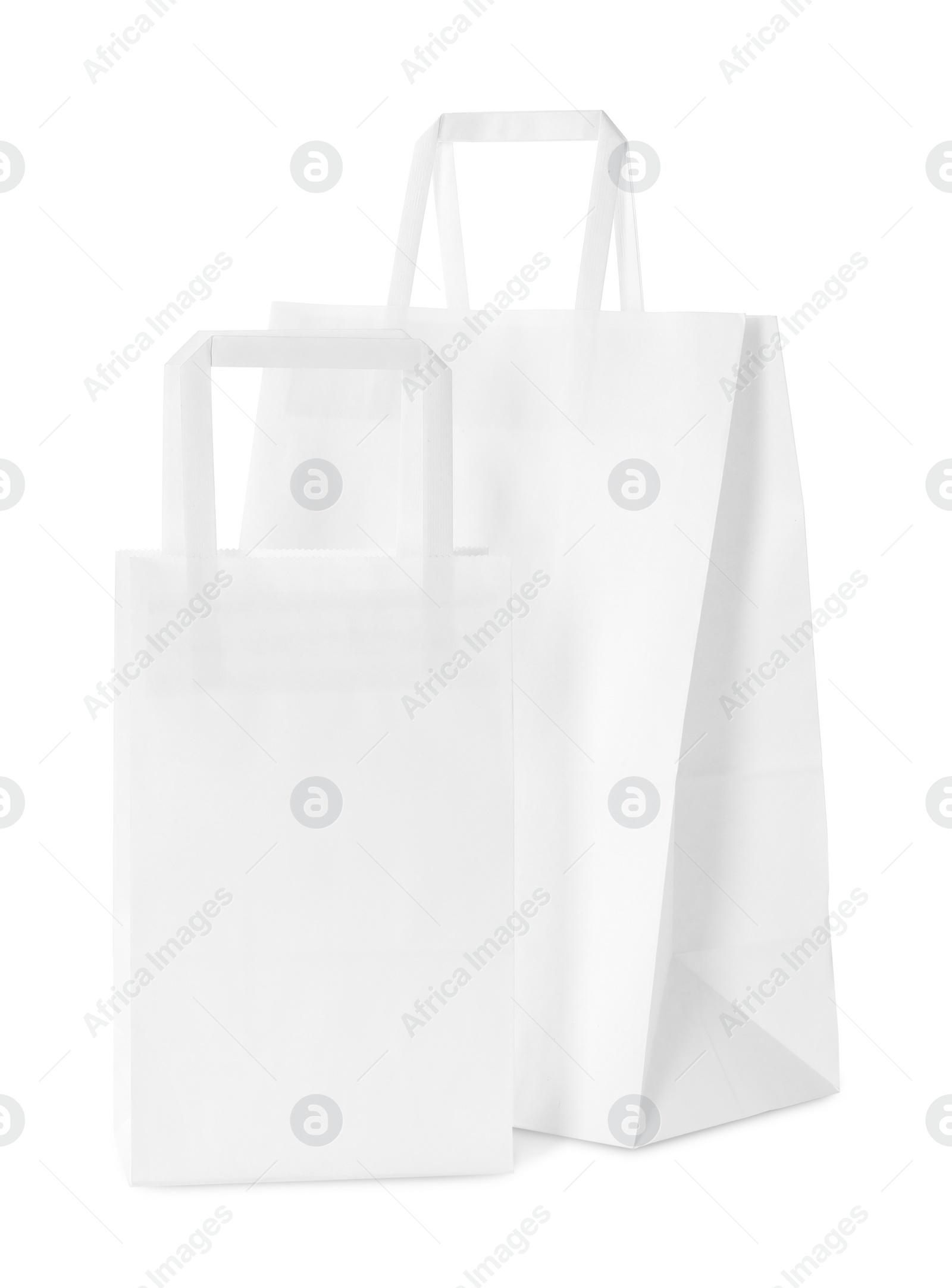 Photo of Two new paper bags isolated on white