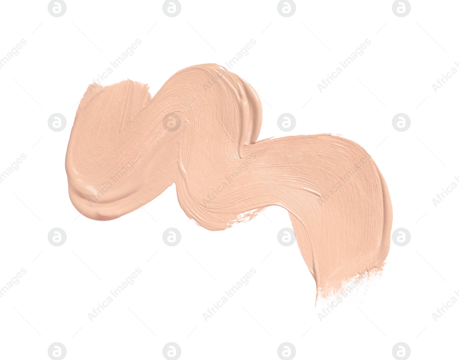 Photo of Smear of skin foundation isolated on white