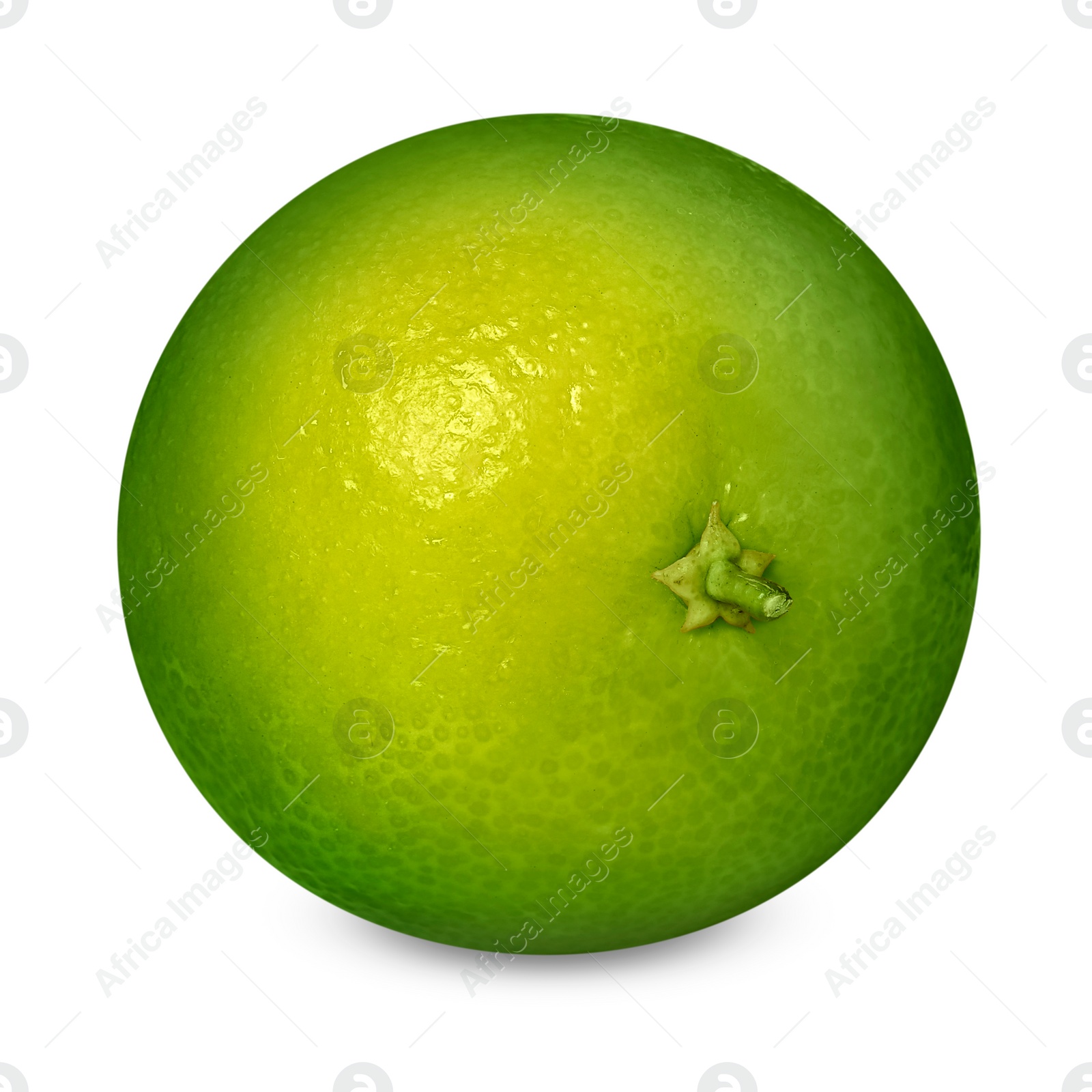 Image of Fresh ripe green tangerine isolated on white