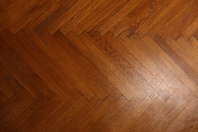 Photo of Wooden parquet floor as background, top view