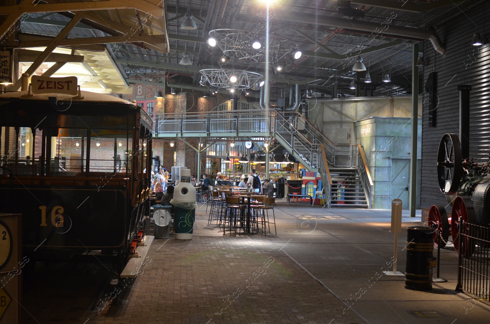 Photo of Utrecht, Netherlands - July 23, 2022: Cafe at Spoorwegmuseum