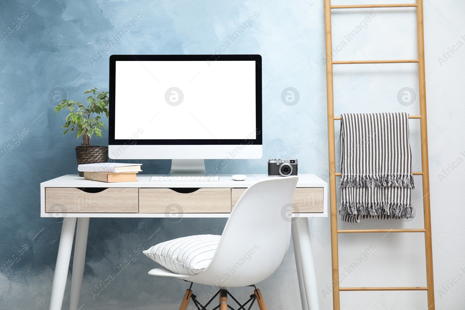 Photo of Comfortable workplace with modern computer on table