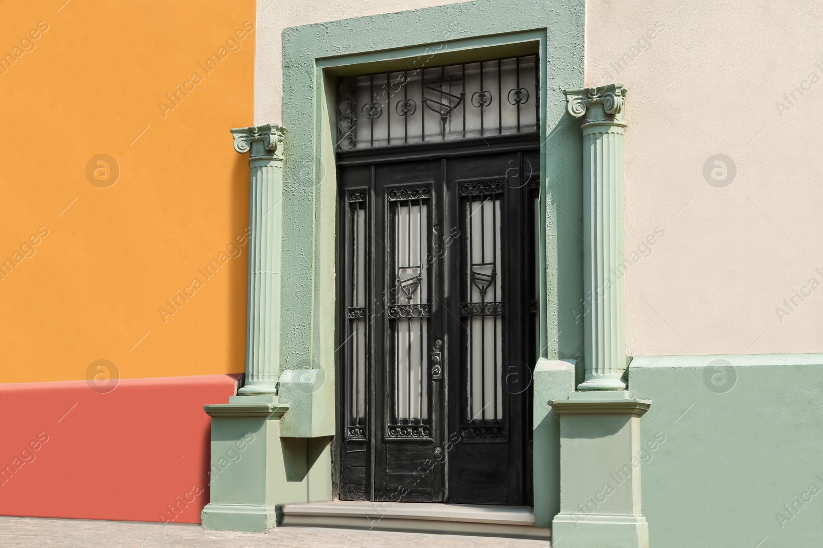 Photo of Entrance of building with beautiful vintage door