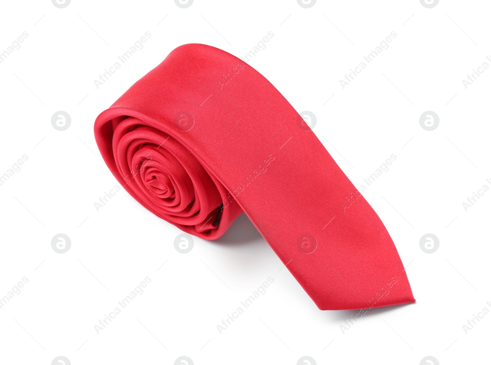 Photo of Classic red male necktie isolated on white