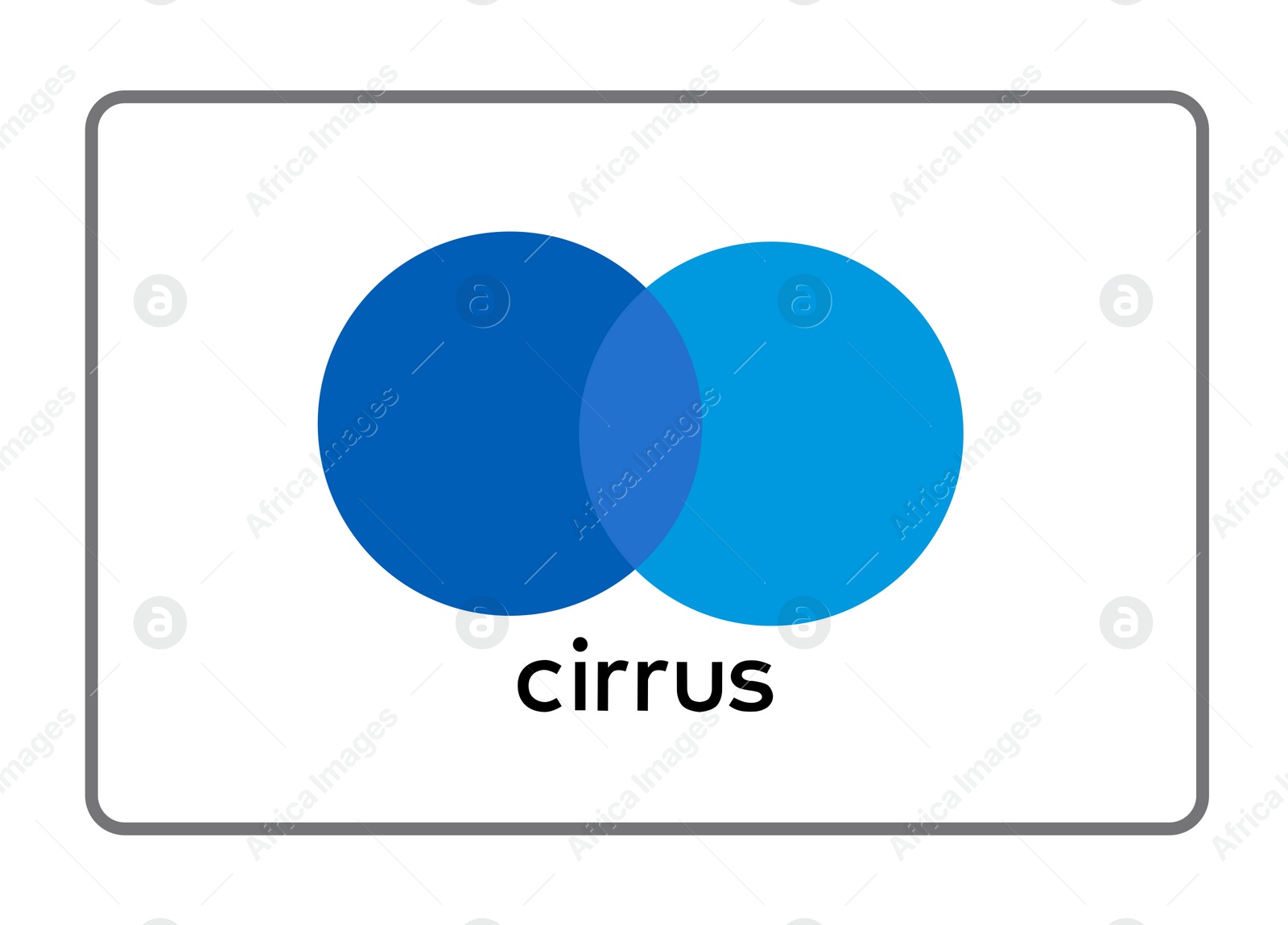 Illustration of MYKOLAIV, UKRAINE - JANUARY 18, 2021: Logotype of Cirrus payment system on white background, illustration