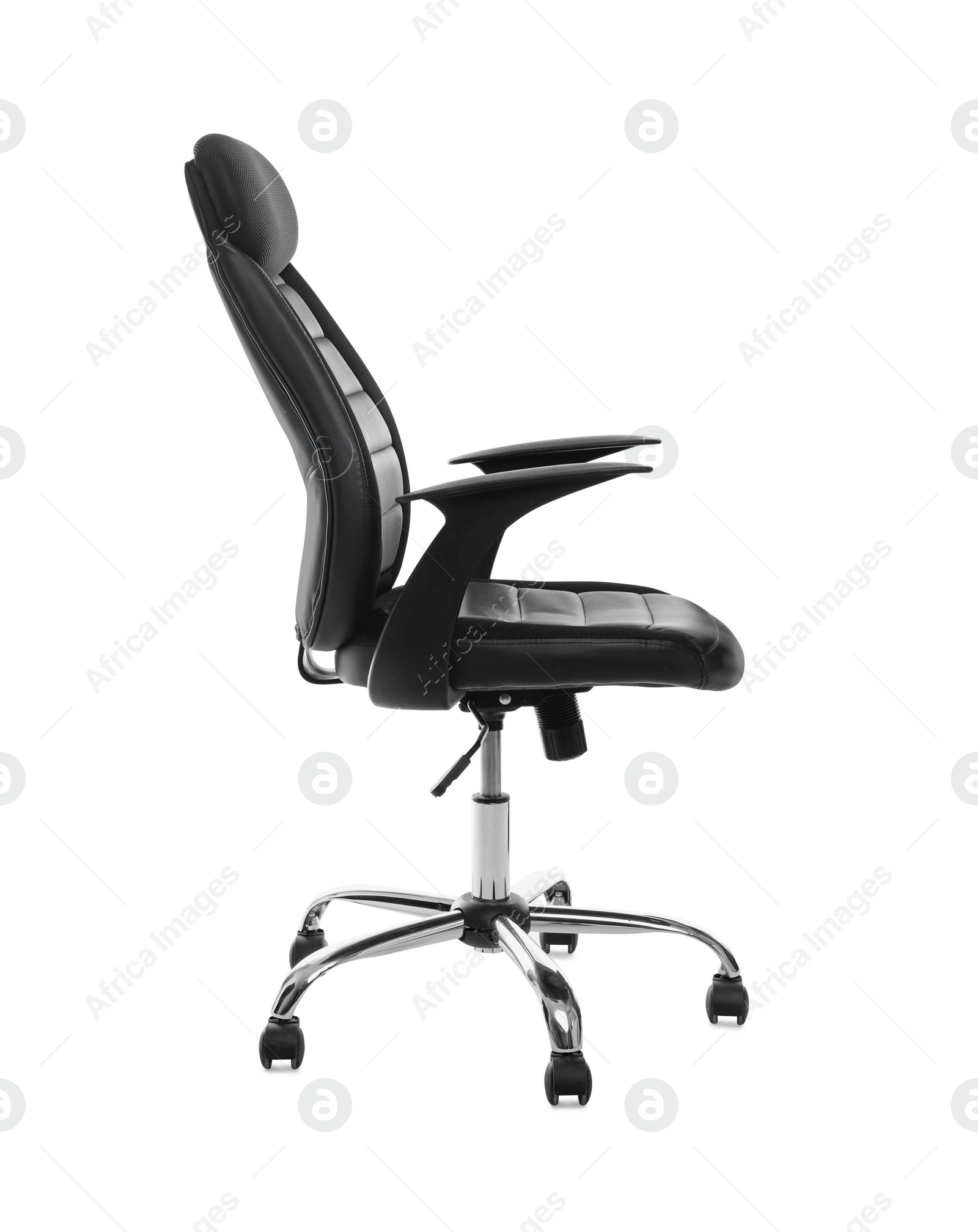 Photo of Comfortable leather office chair isolated on white