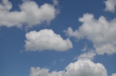 Beautiful view of sky with fluffy clouds