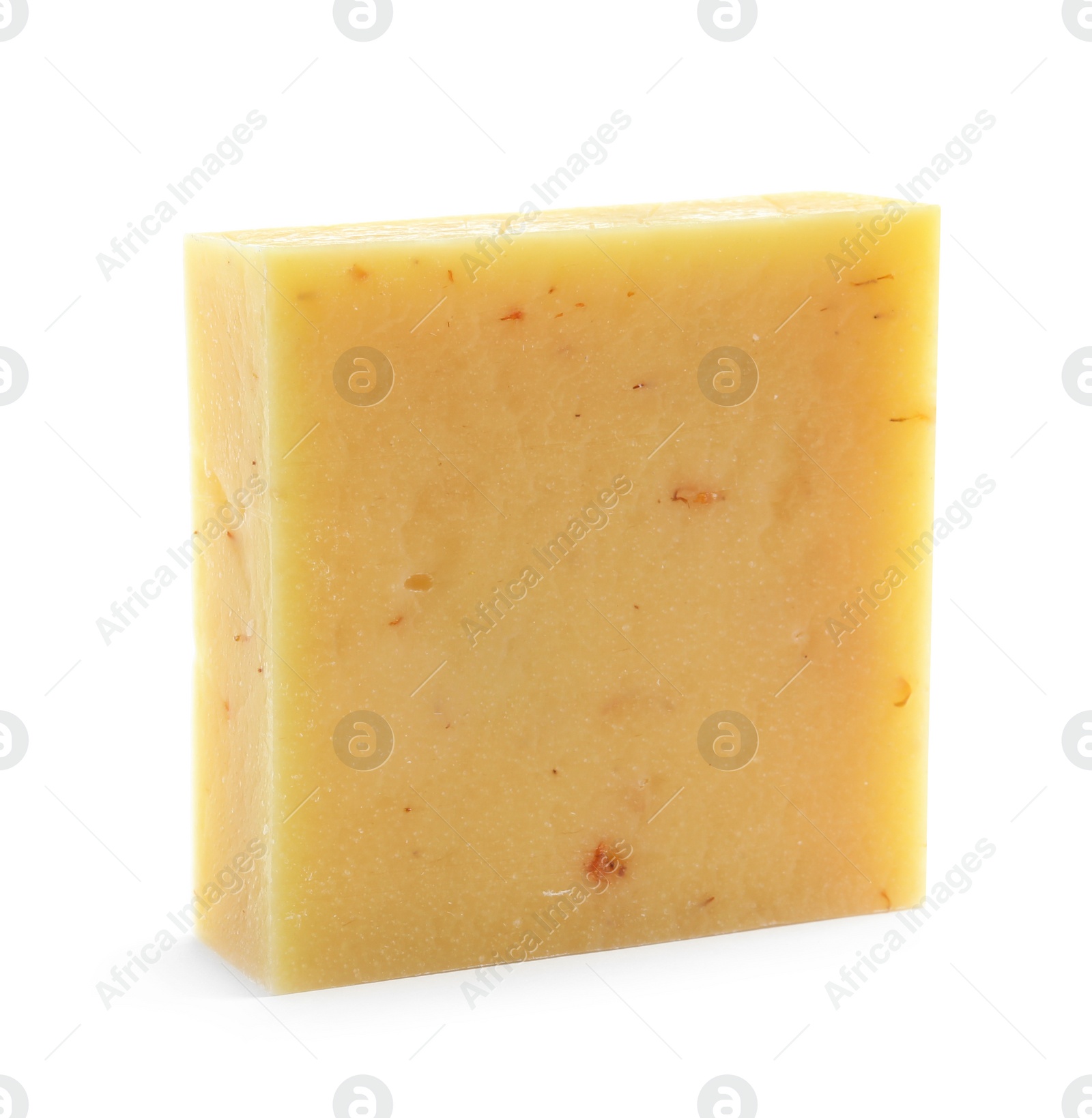 Photo of Hand made soap bar on white background