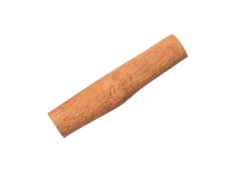 One aromatic cinnamon stick isolated on white