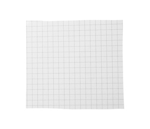Piece of blank notebook paper isolated on white. Space for design