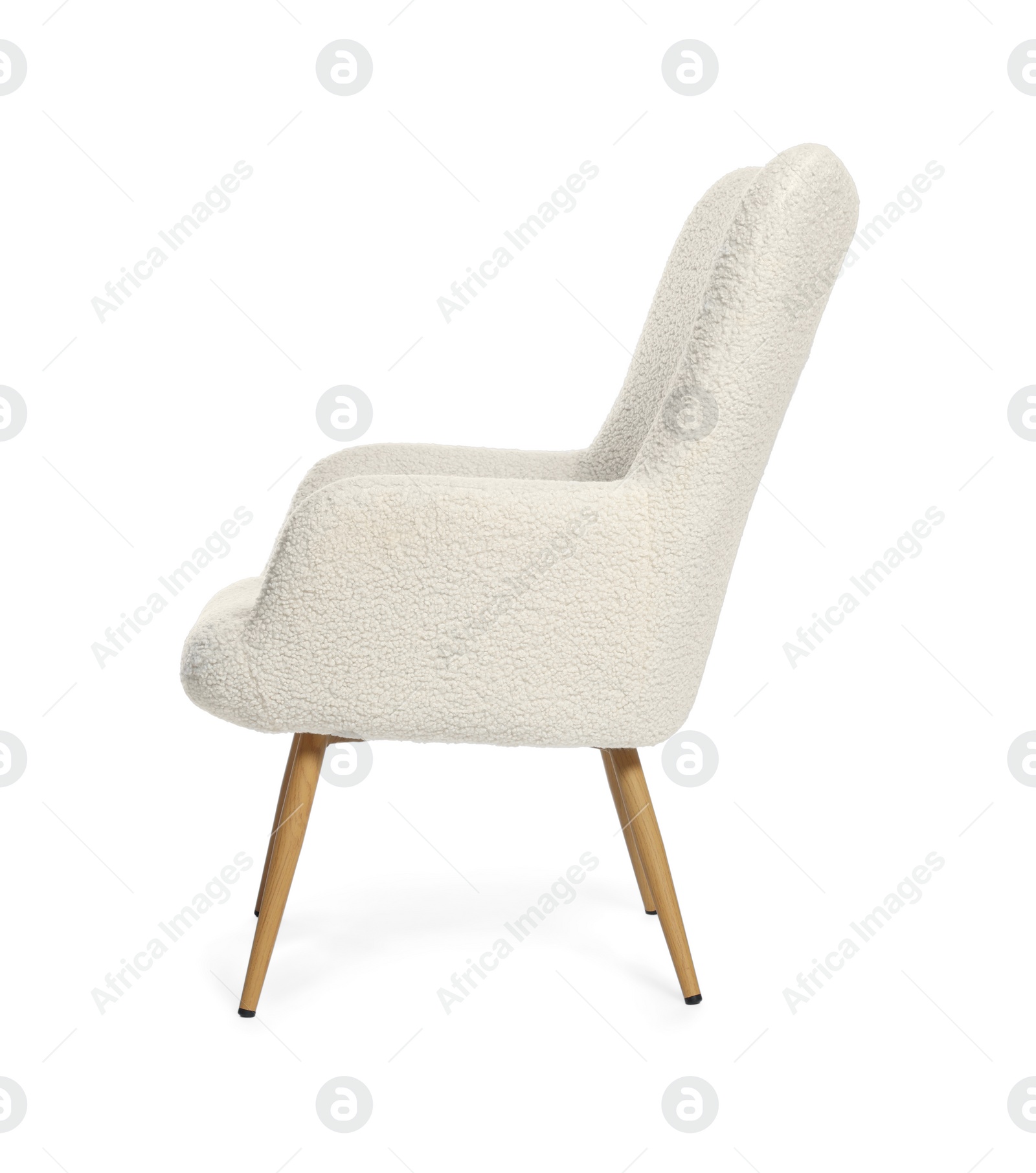 One stylish comfortable armchair isolated on white Photo of One stylish comfortable armchair isolated on white