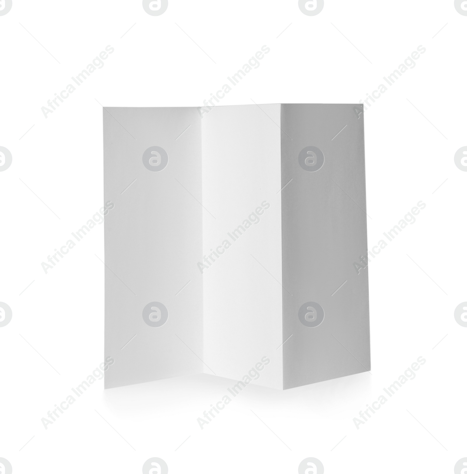 Photo of Blank brochure on white background. Mock up for design