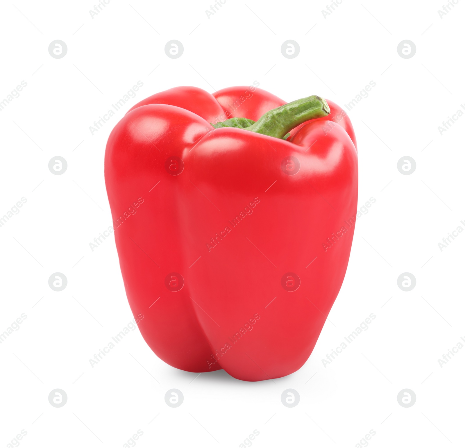 Photo of Ripe red bell pepper isolated on white