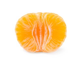 Photo of Fresh juicy tangerine segments isolated on white