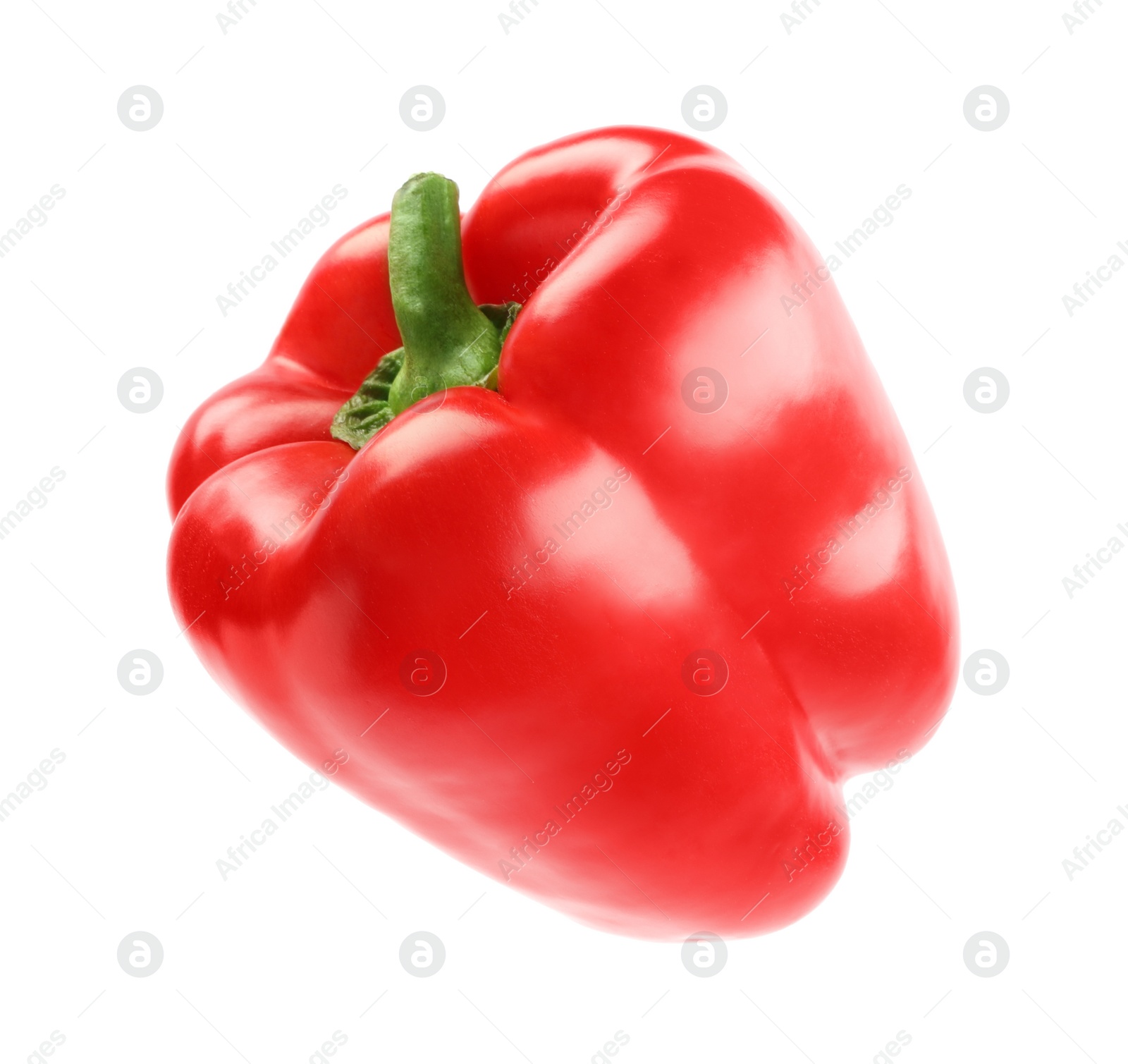 Photo of Ripe red bell pepper isolated on white