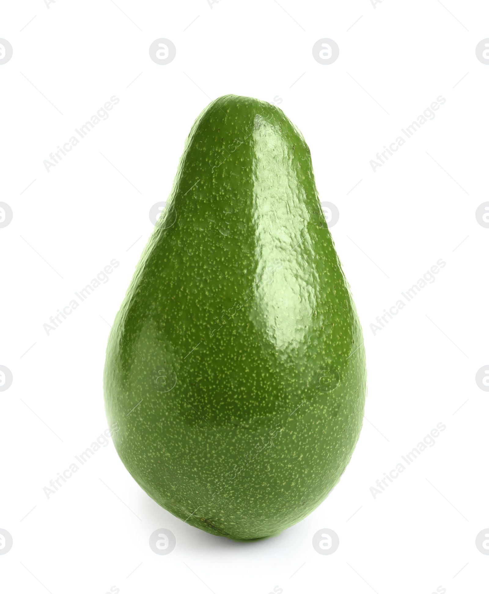 Photo of Ripe fresh avocado on white background