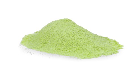 Photo of Pile of dry celery powder isolated on white