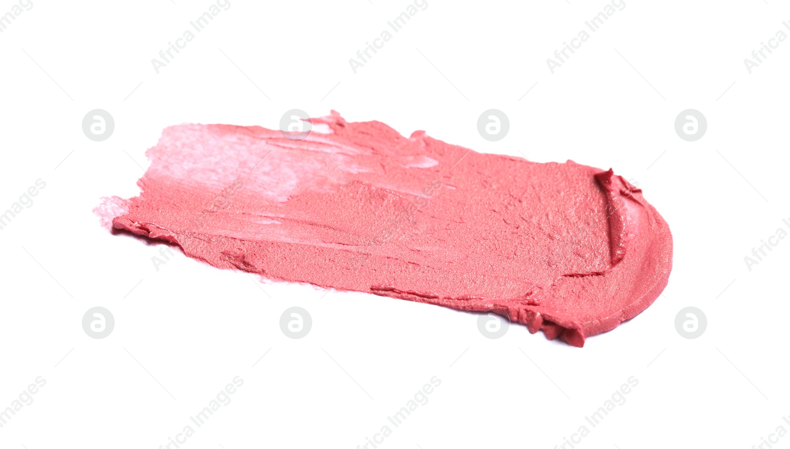 Photo of Smear of beautiful lipstick on white background