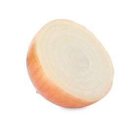 Piece of fresh onion isolated on white