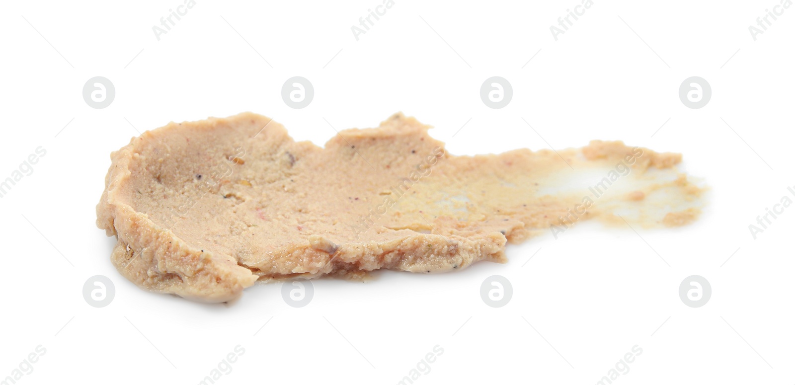 Photo of Smear of delicious liverwurst isolated on white