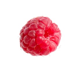 Photo of Tasty fresh ripe raspberry isolated on white