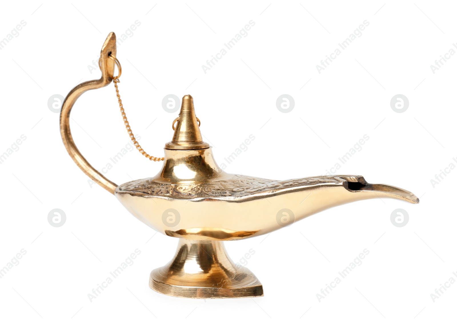 Photo of Aladdin magic lamp on white background