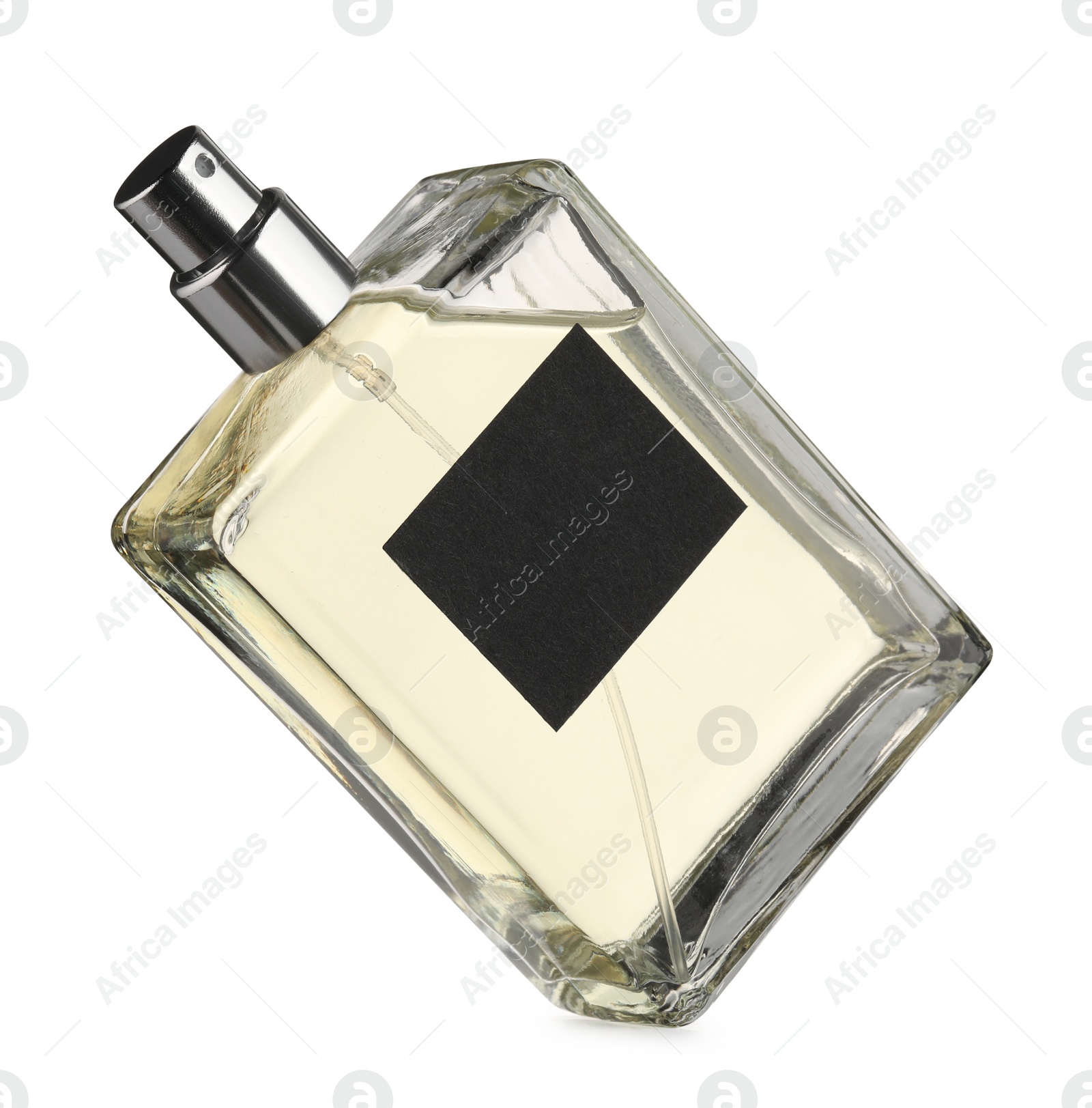 Photo of Luxury perfume in bottle isolated on white