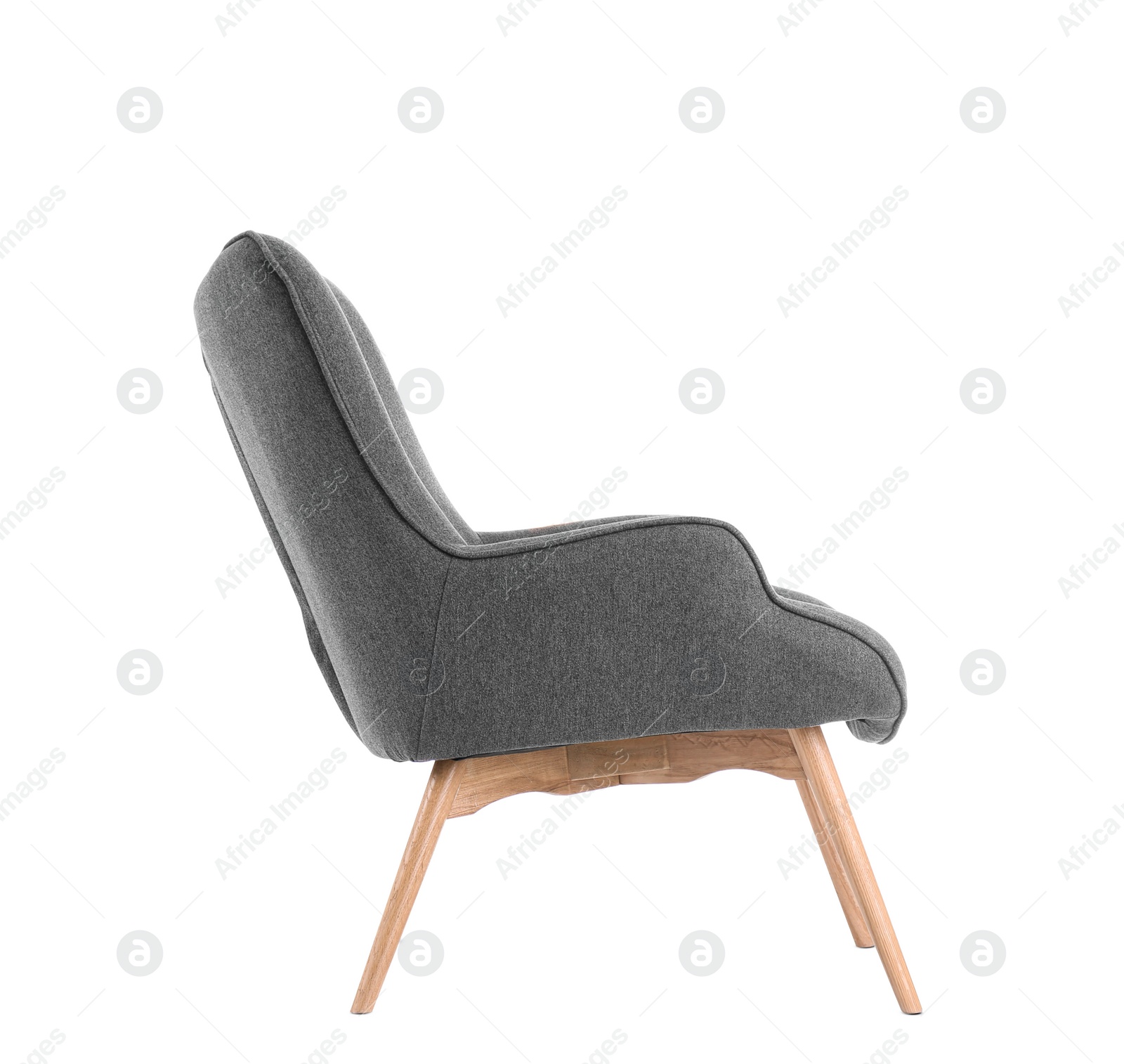 Photo of Comfortable armchair on white background. Interior element