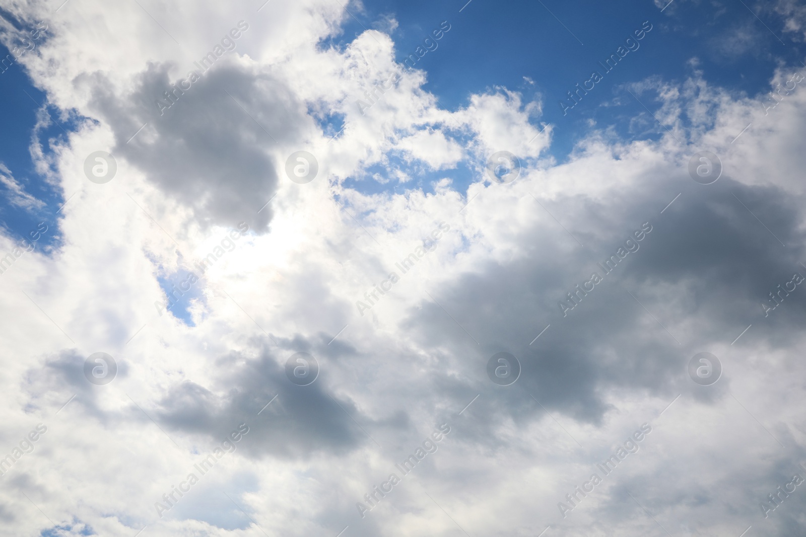 Photo of Picturesque view of beautiful blue sky with fluffy clouds