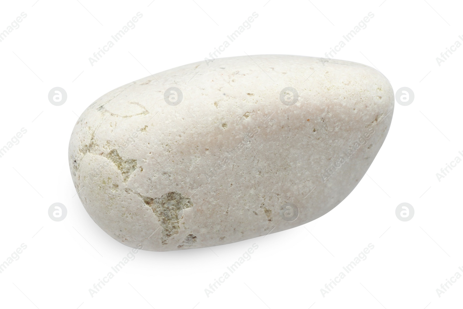 Photo of One light stone isolated on white, top view