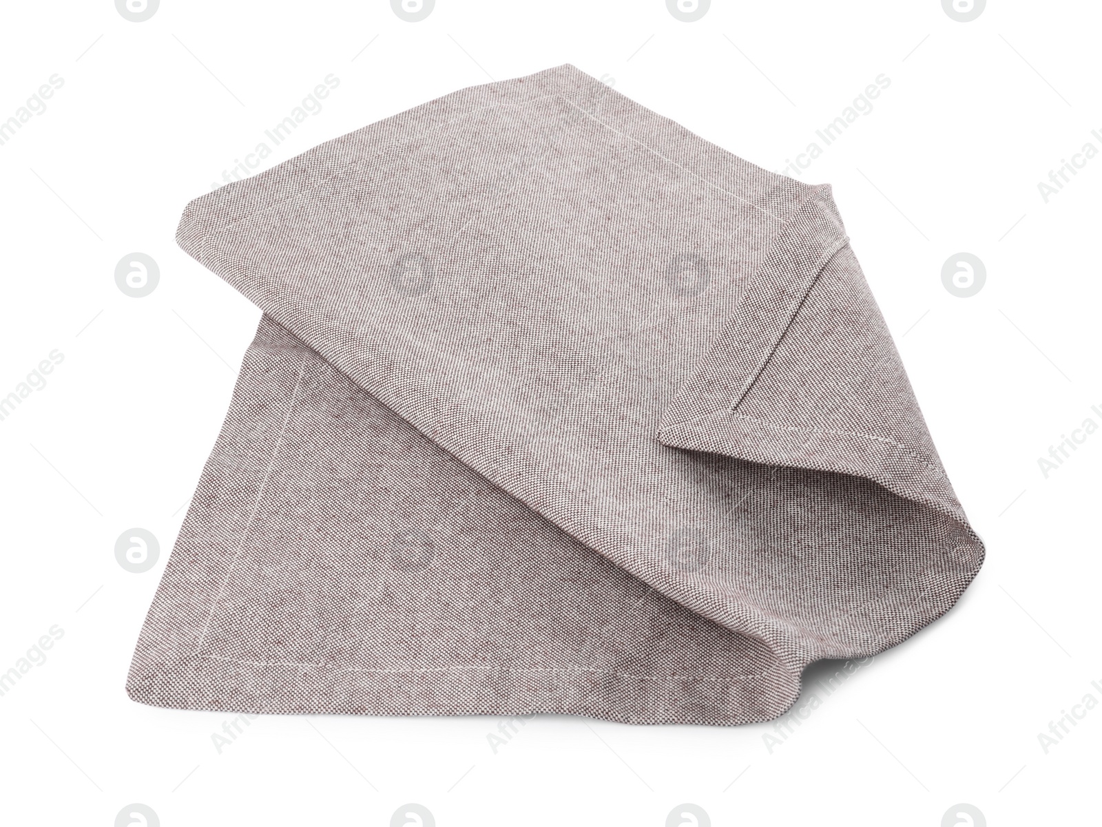 Photo of Grey cloth kitchen napkin isolated on white